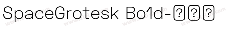 SpaceGrotesk Bo1d字体转换